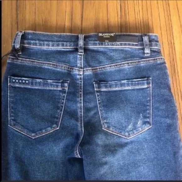 BlankNYC high rise cutoff Bermuda denim shorts