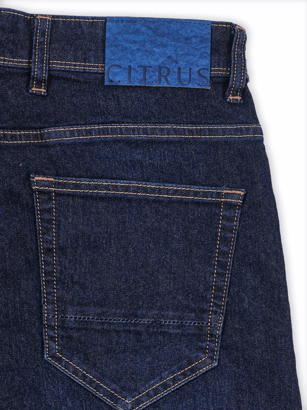 Blue Plain Denim Shorts