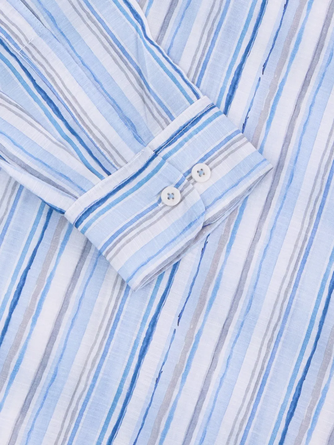 Blue Striped Slim Fit Shirt