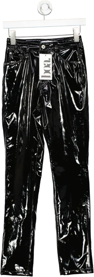BOA Black Vinyl High Waisted Trousers UK XS