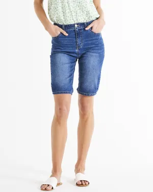 Bonnie Bermuda Denim Short - Indigo Mix