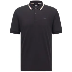 BOSS PENROSE 38 STRIPED COLLAR SLIM FIT POLO SHIRT