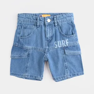 Boys Denim rigid Short Surf-LT.Blue