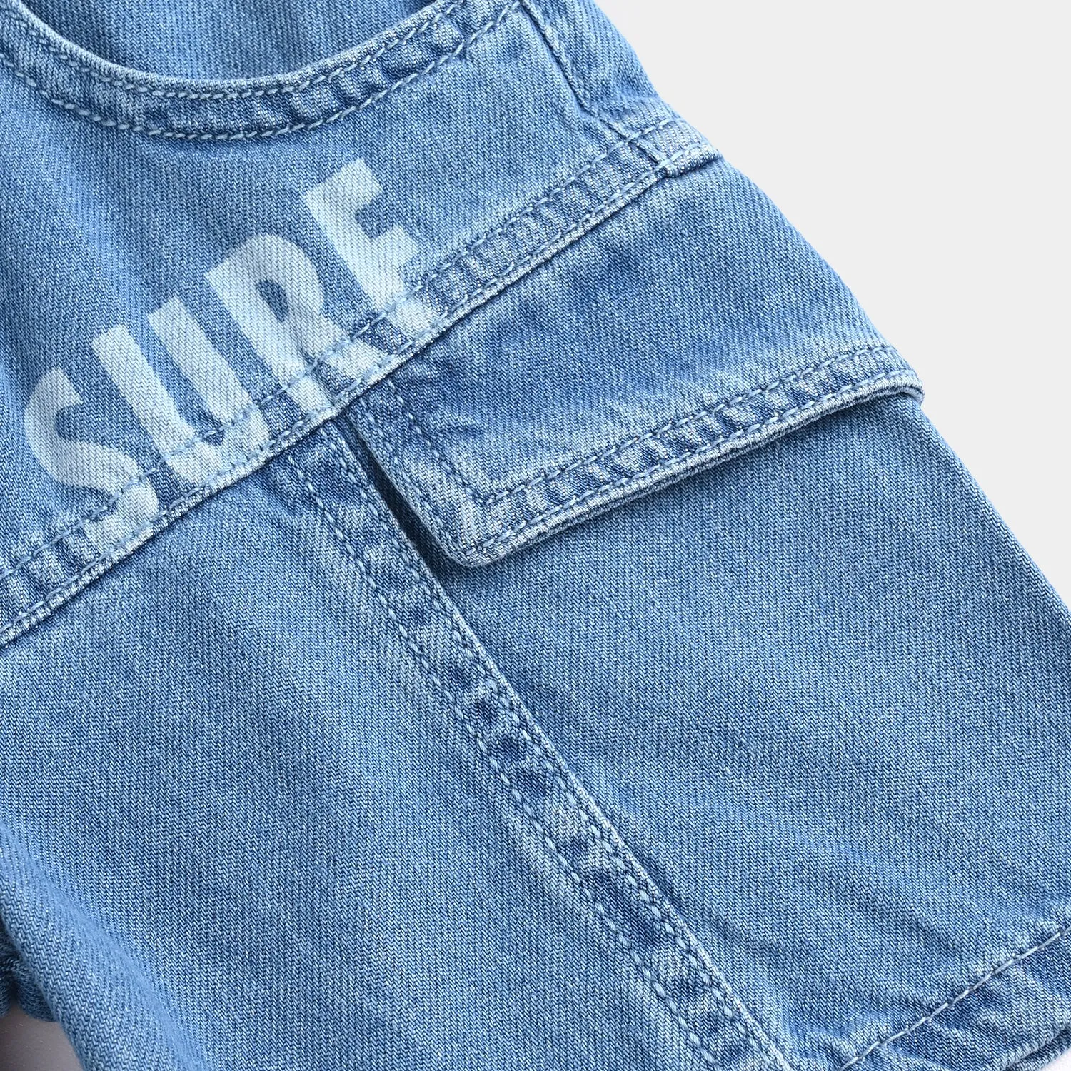 Boys Denim rigid Short Surf-LT.Blue