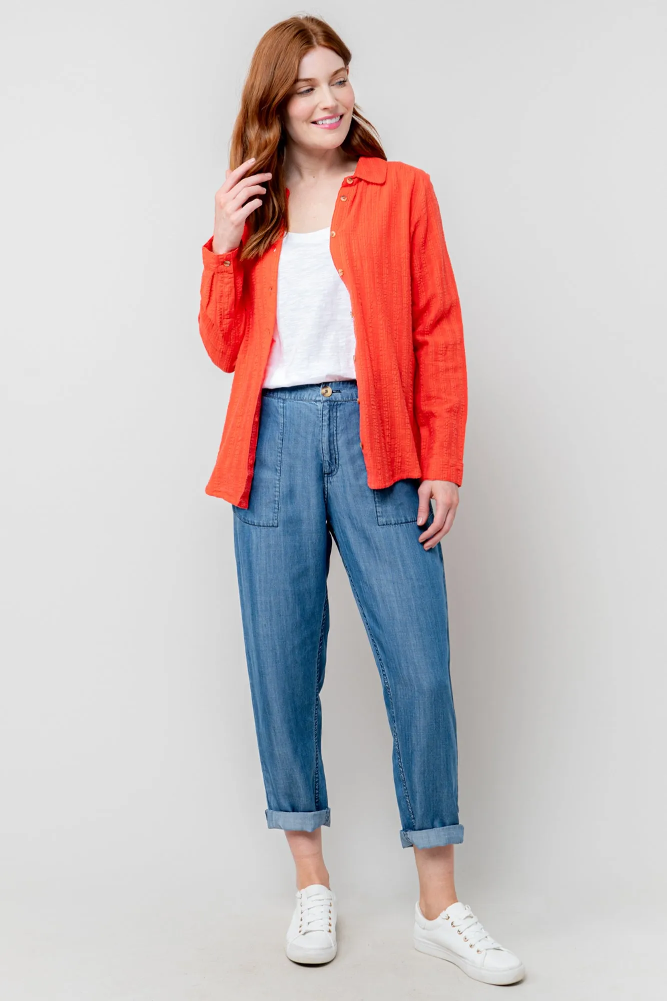 Brean Tencel Denim Tapered Trousers