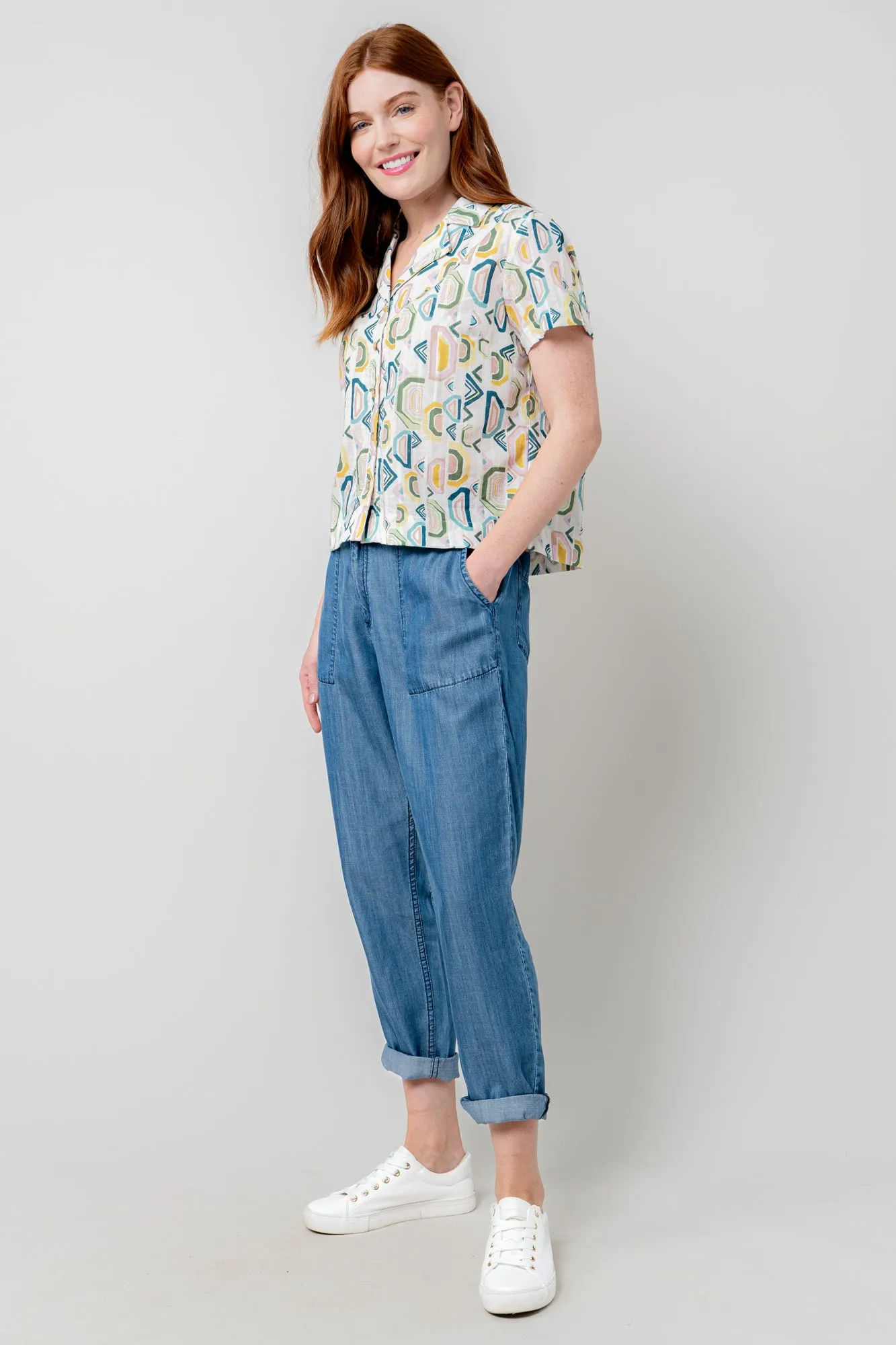 Brean Tencel Denim Tapered Trousers