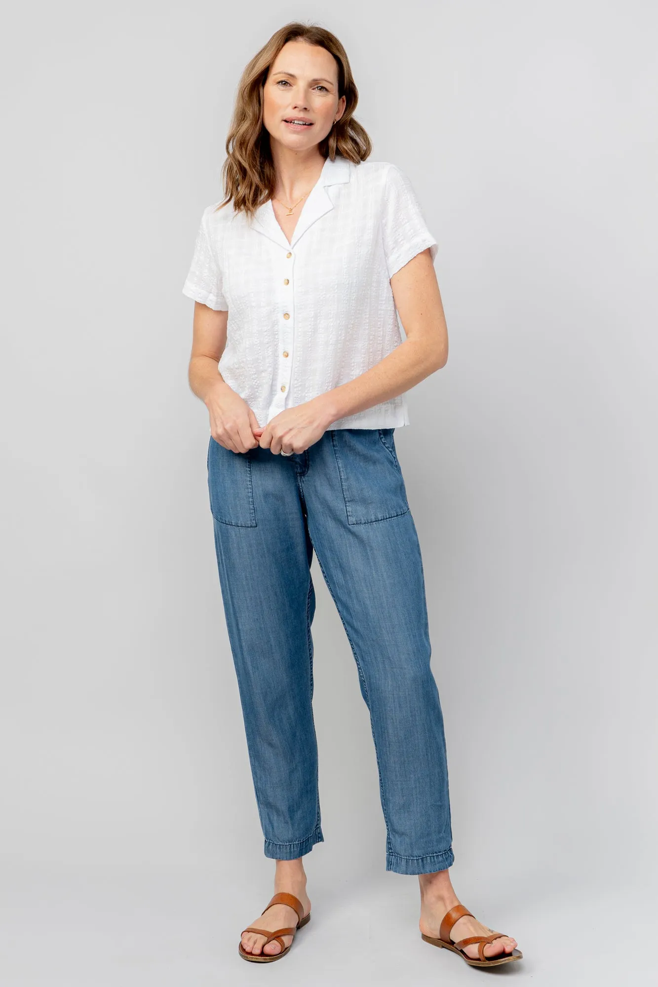 Brean Tencel Denim Tapered Trousers