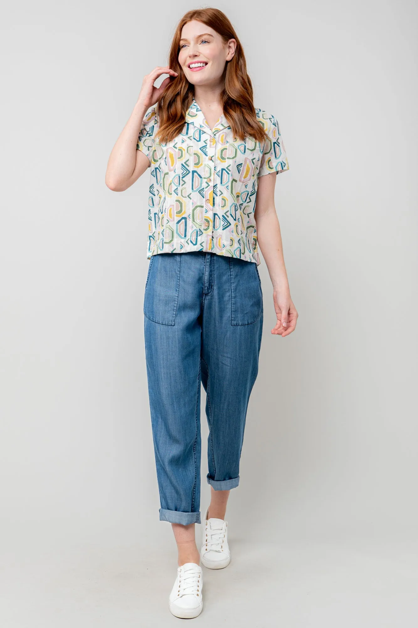 Brean Tencel Denim Tapered Trousers