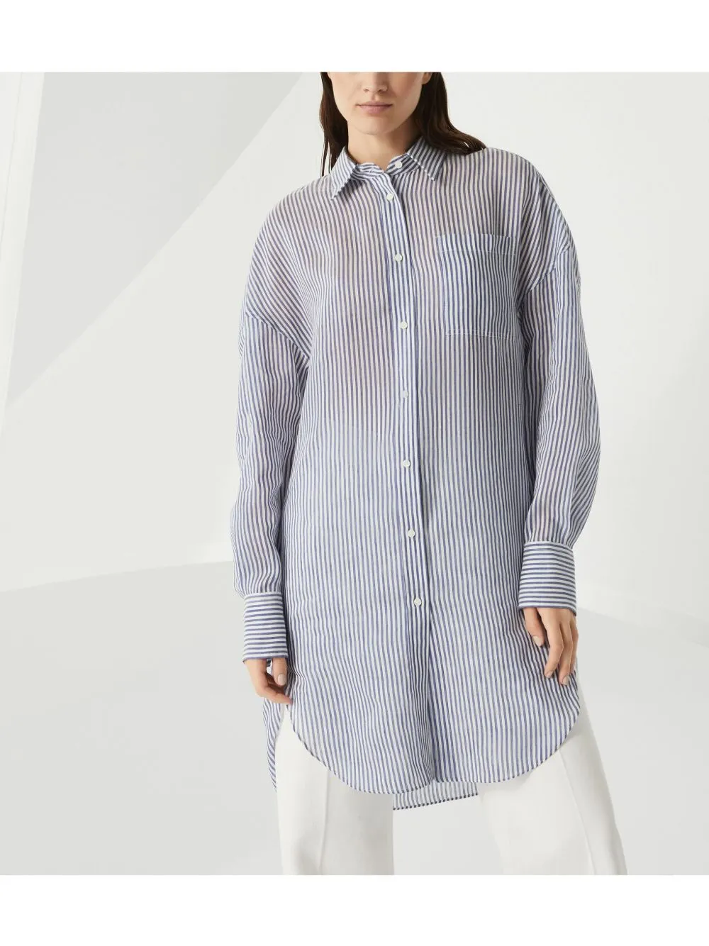 Brunello Cucinelli Shirts Clear Blue