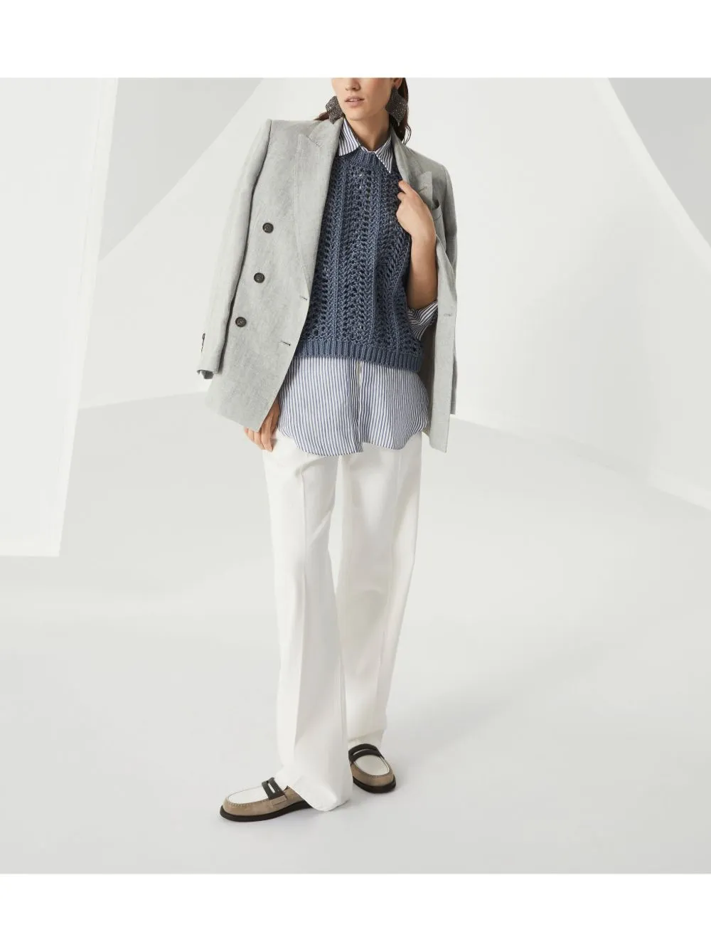 Brunello Cucinelli Shirts Clear Blue