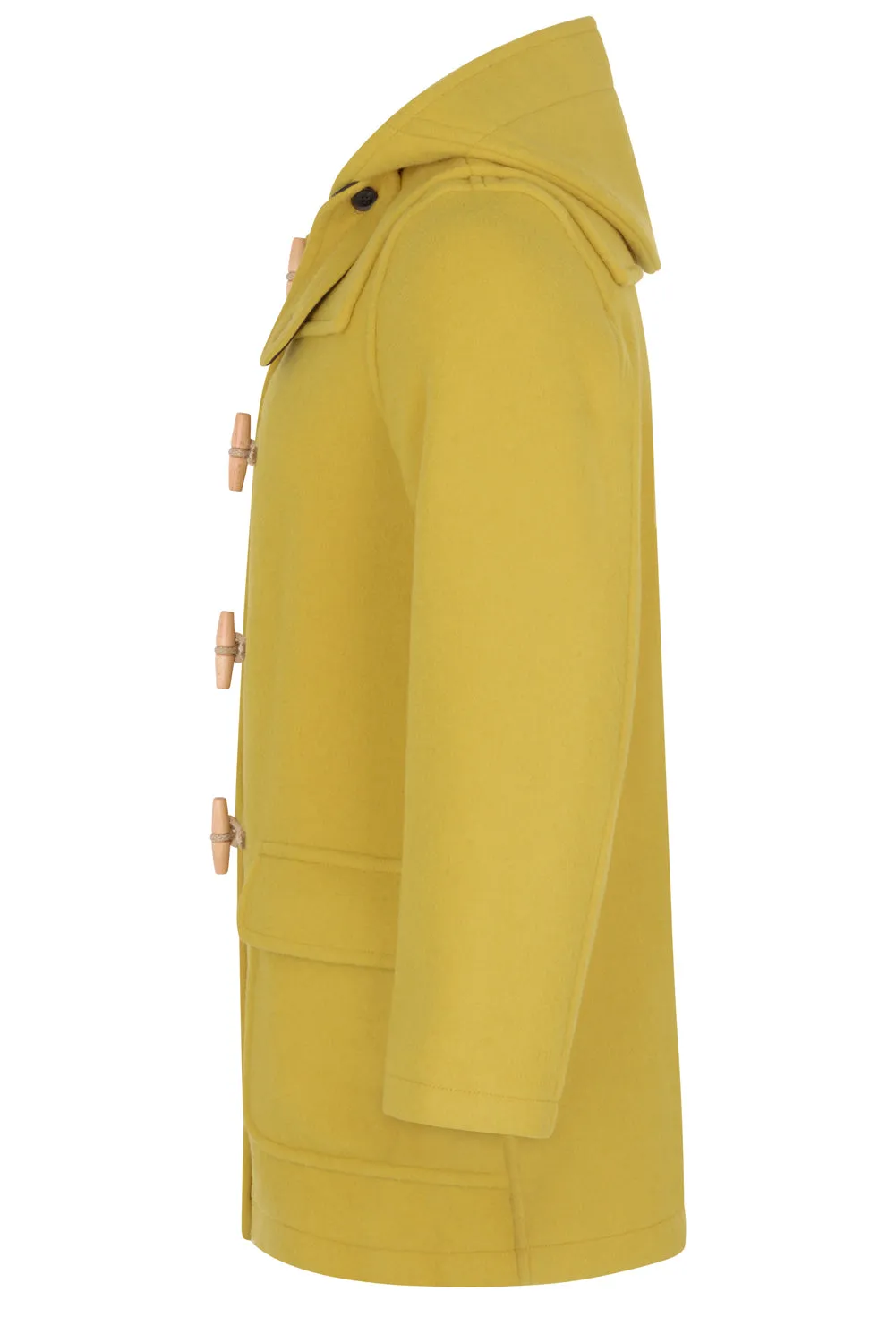 Burrows & Hare Water Repellent Wool Duffle Coat - Mustard