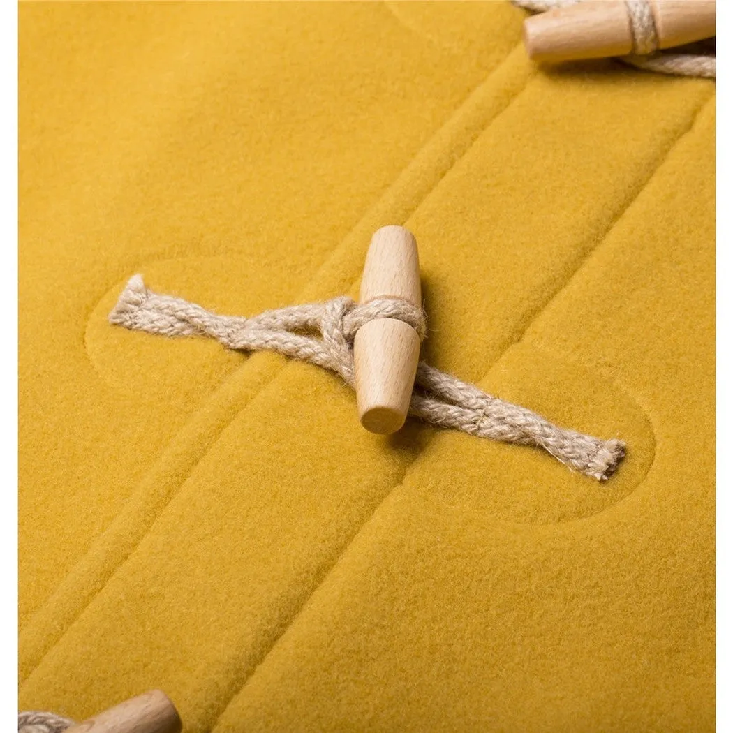 Burrows & Hare Water Repellent Wool Duffle Coat - Mustard