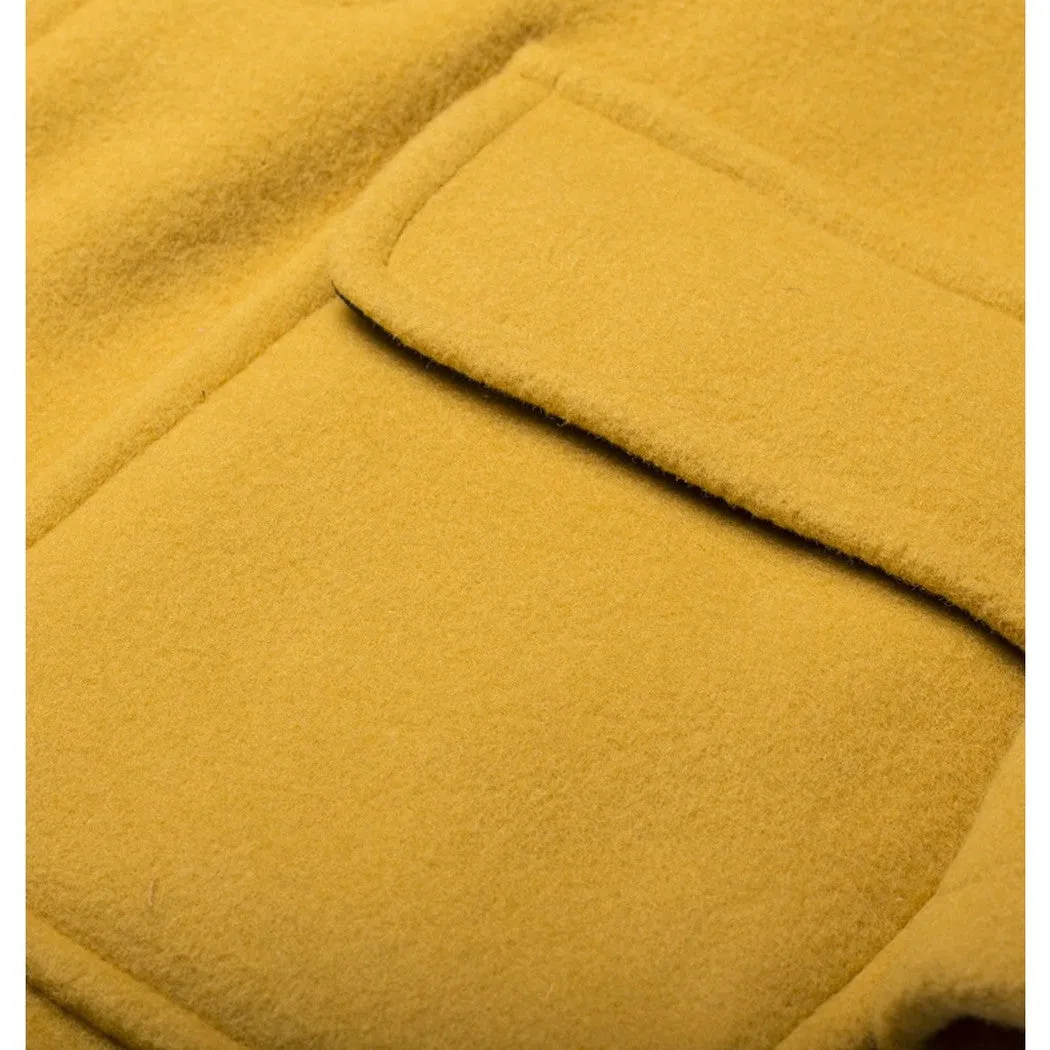 Burrows & Hare Water Repellent Wool Duffle Coat - Mustard