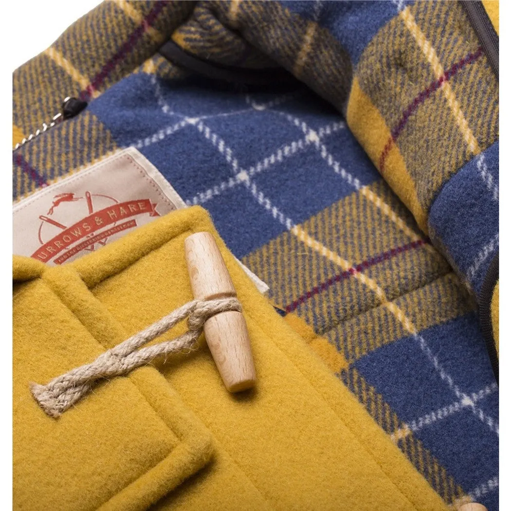 Burrows & Hare Water Repellent Wool Duffle Coat - Mustard