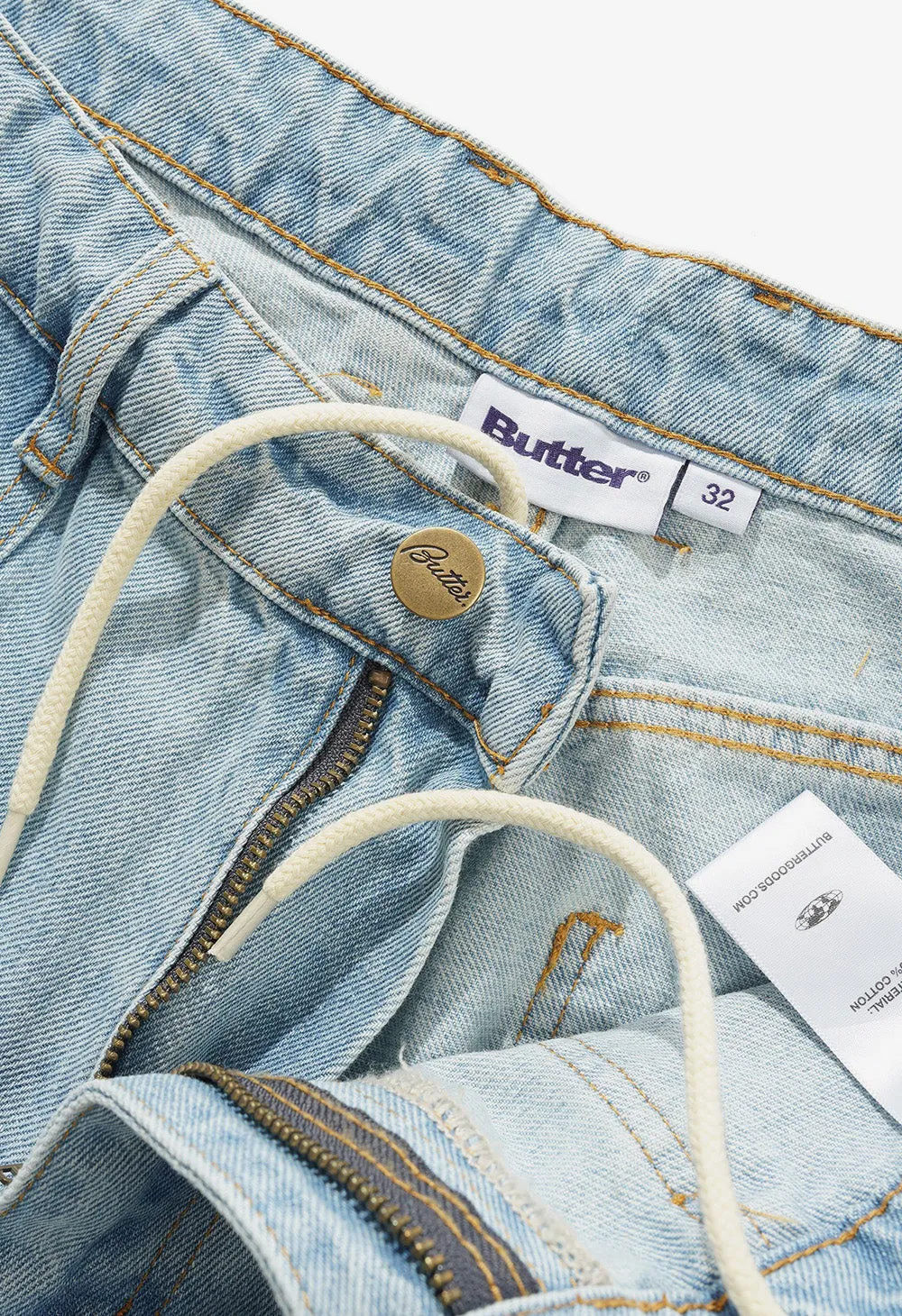BUTTER GOODS Patch pocket denim shorts