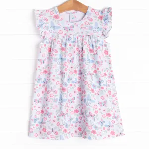 Butterfly Gardens Dress, Blue