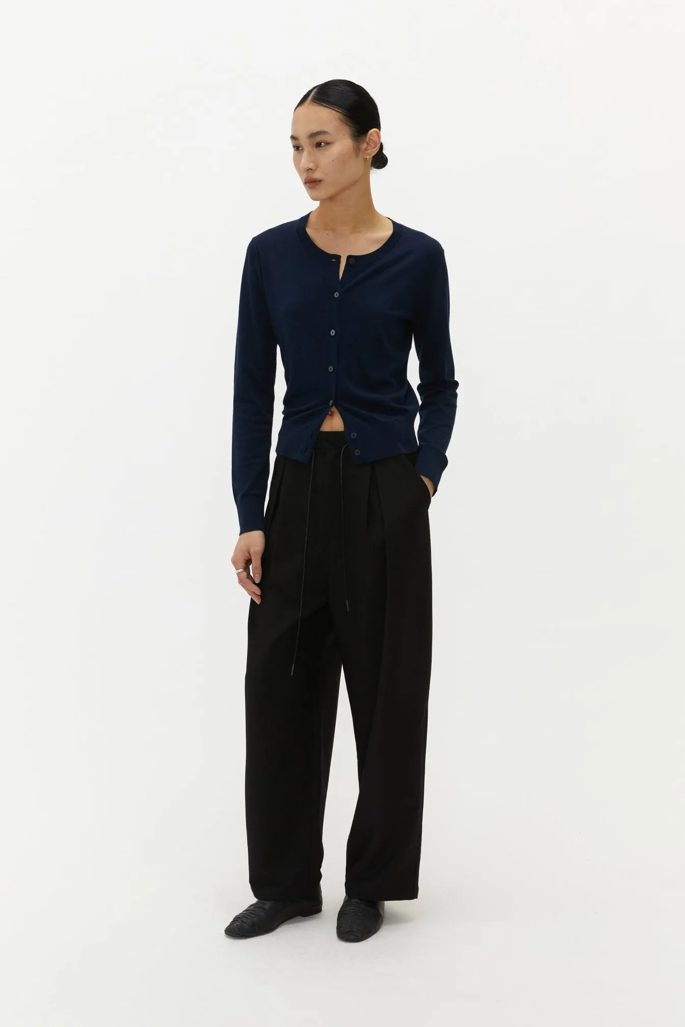 by DOE - Drawstring Pleated Suit Trousers
