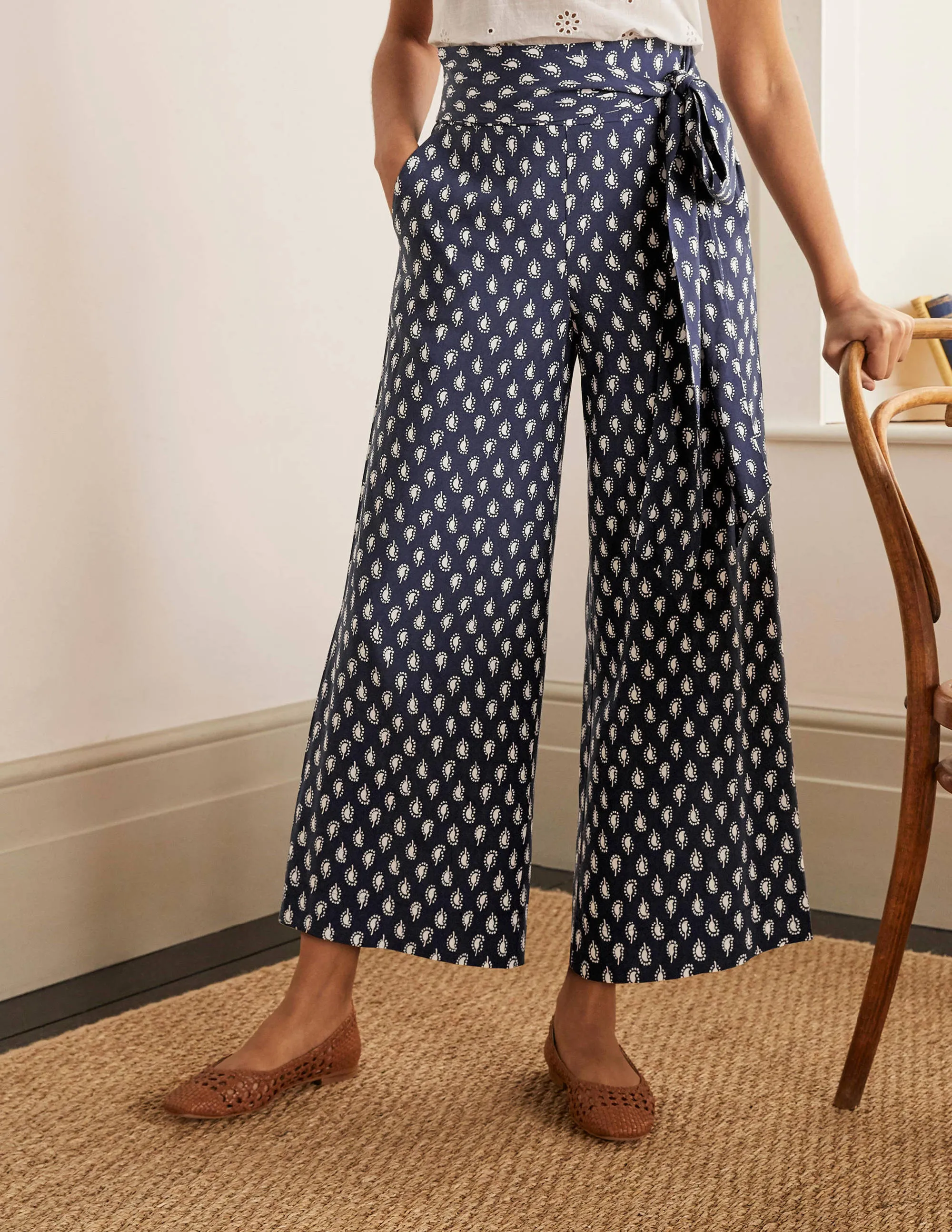 Caithness Trousers-Navy, Paisley Stamp