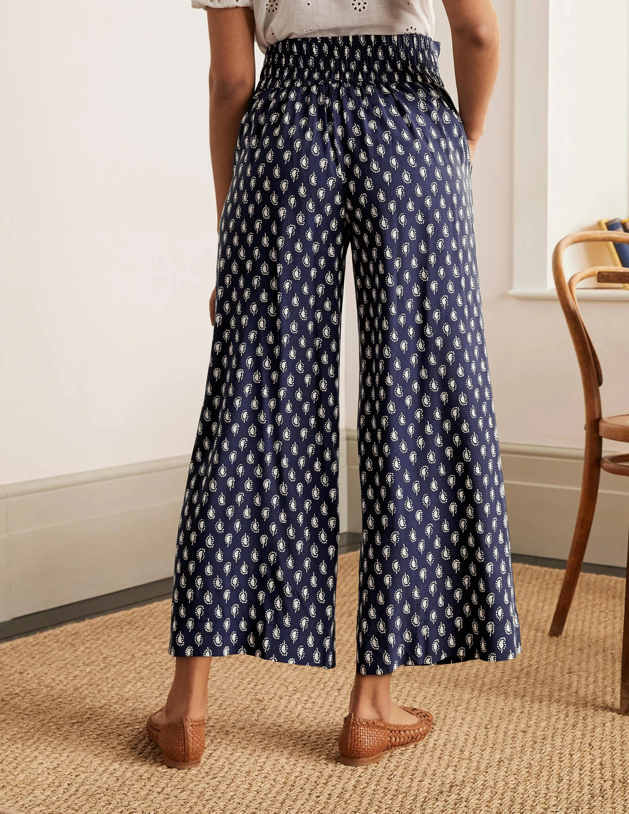 Caithness Trousers-Navy, Paisley Stamp