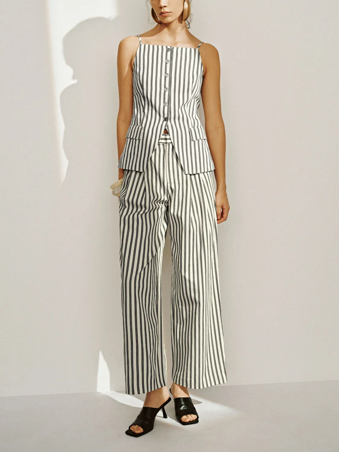 Cami Sleeveless Striped Shirts