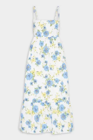 Candace Midi Dress in Velma Floral Blue