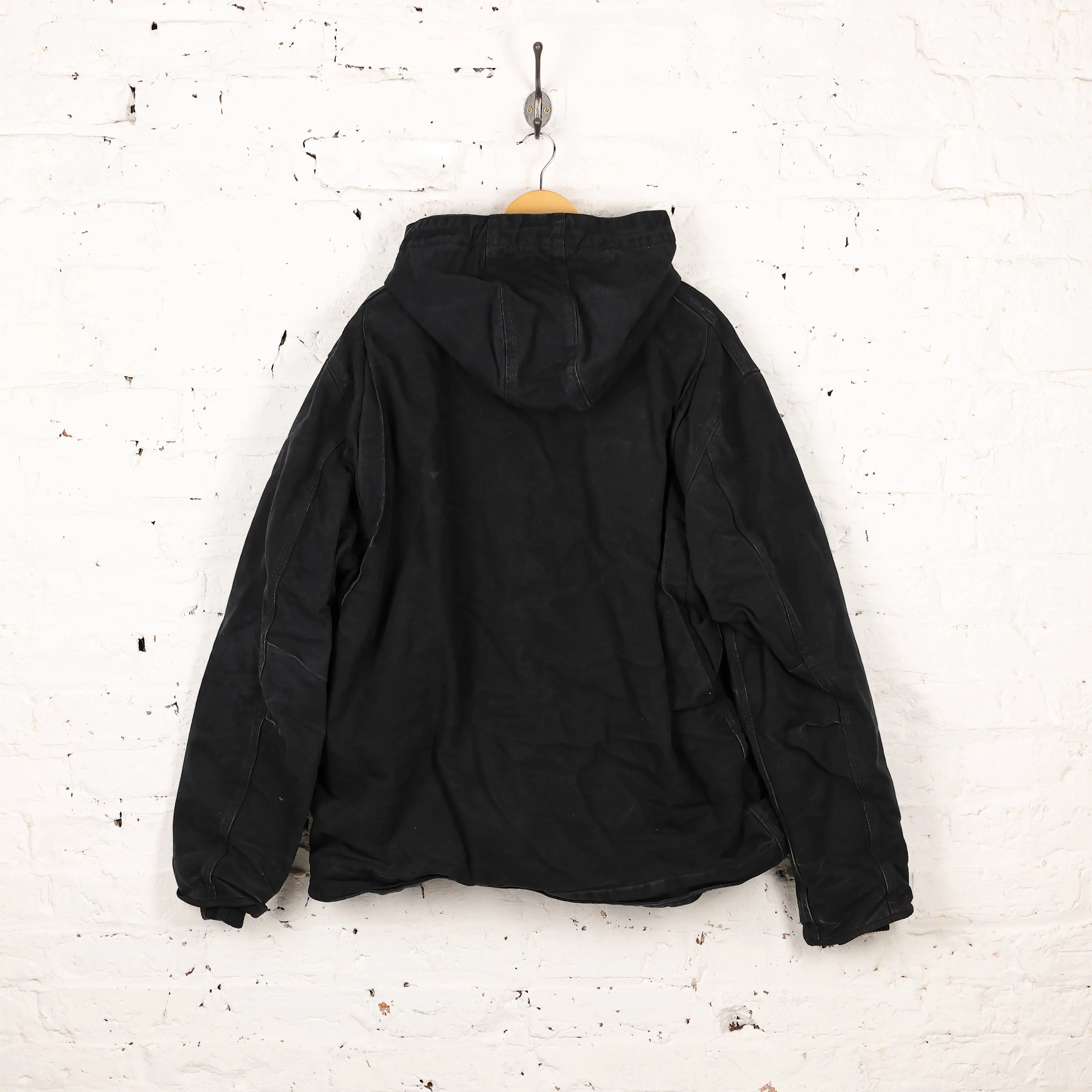 Carhartt Hooded Fleece Lined Work Jacket - Black - XXL