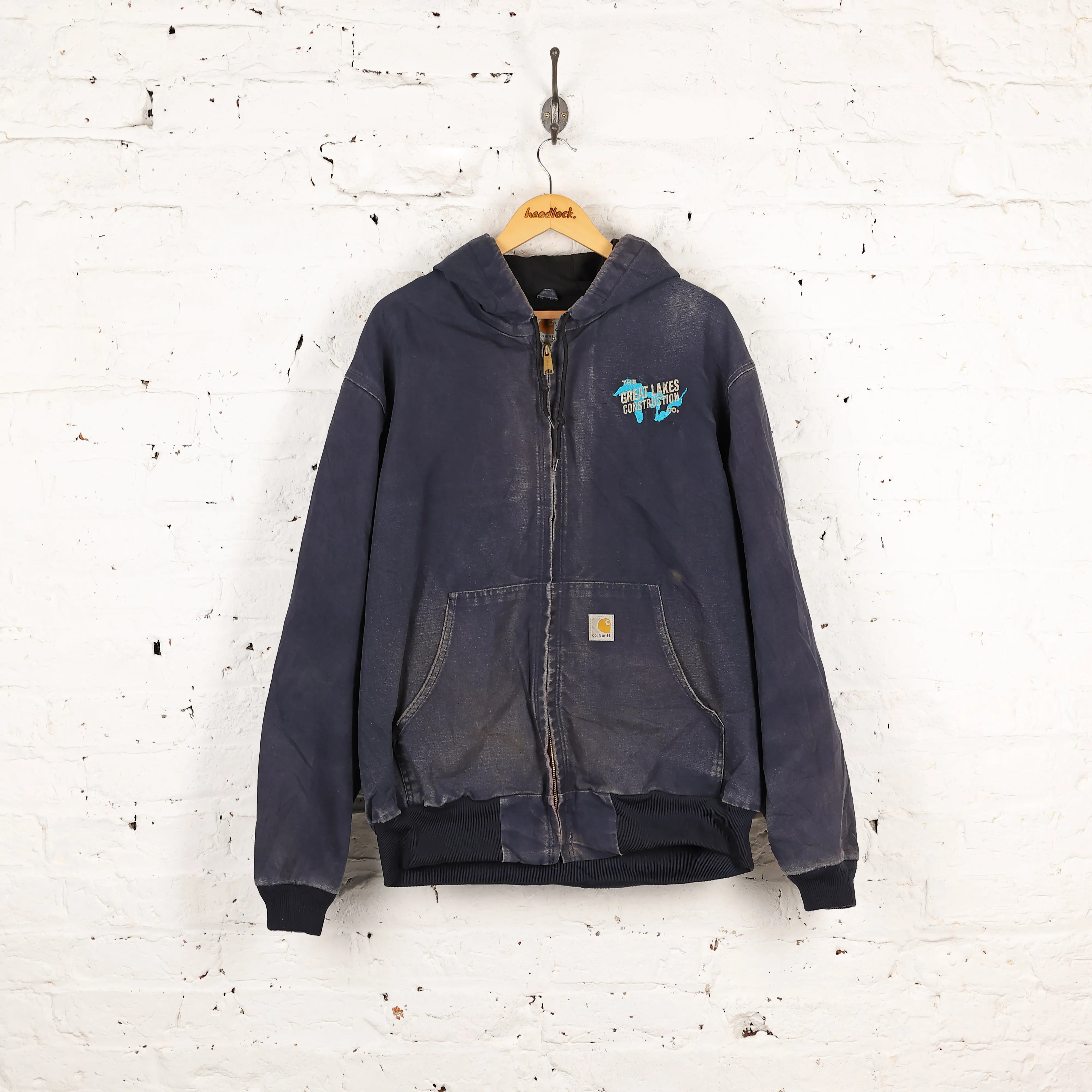 Carhartt Hooded Work Jacket - Blue - XL
