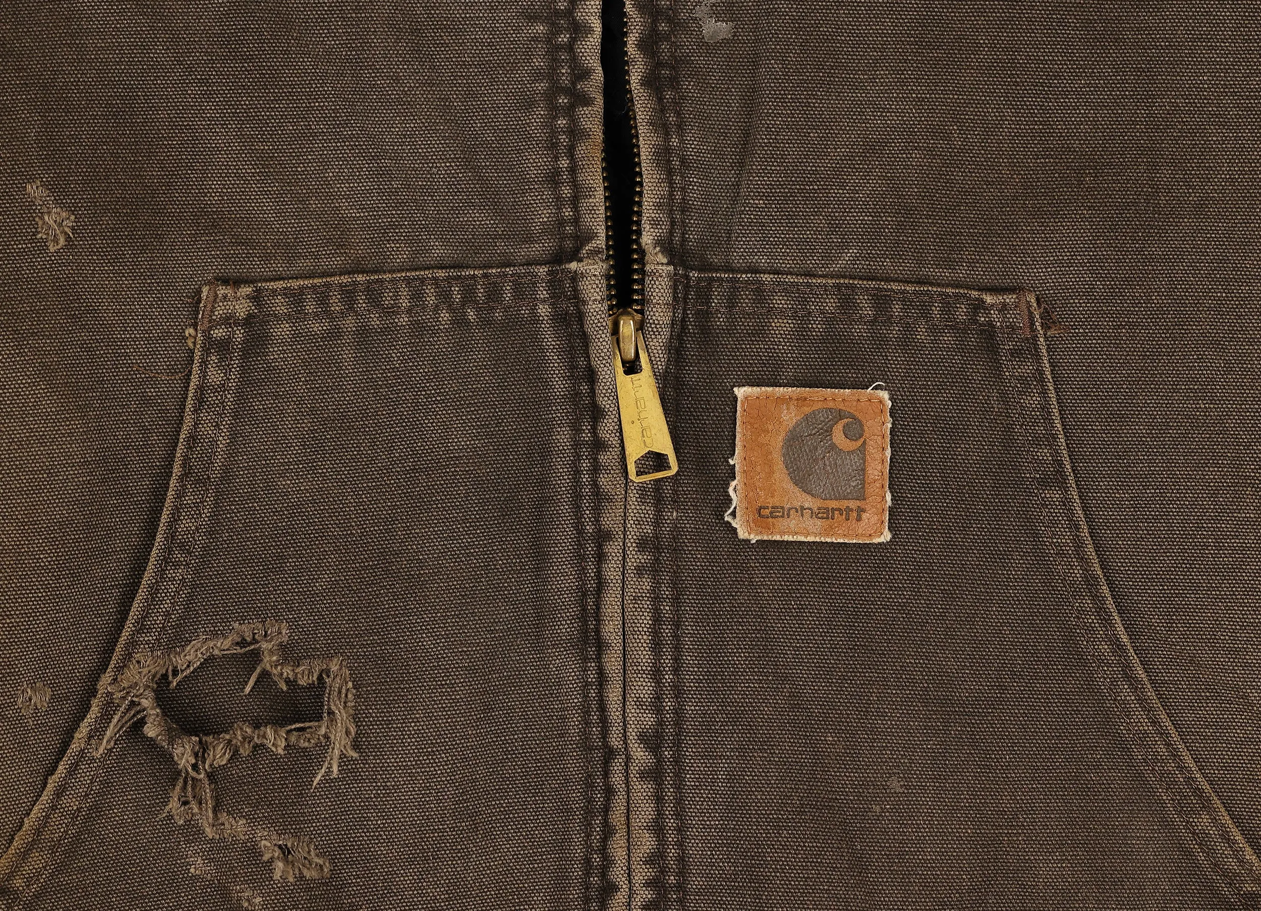 Carhartt Hooded Work Jacket - Brown - L