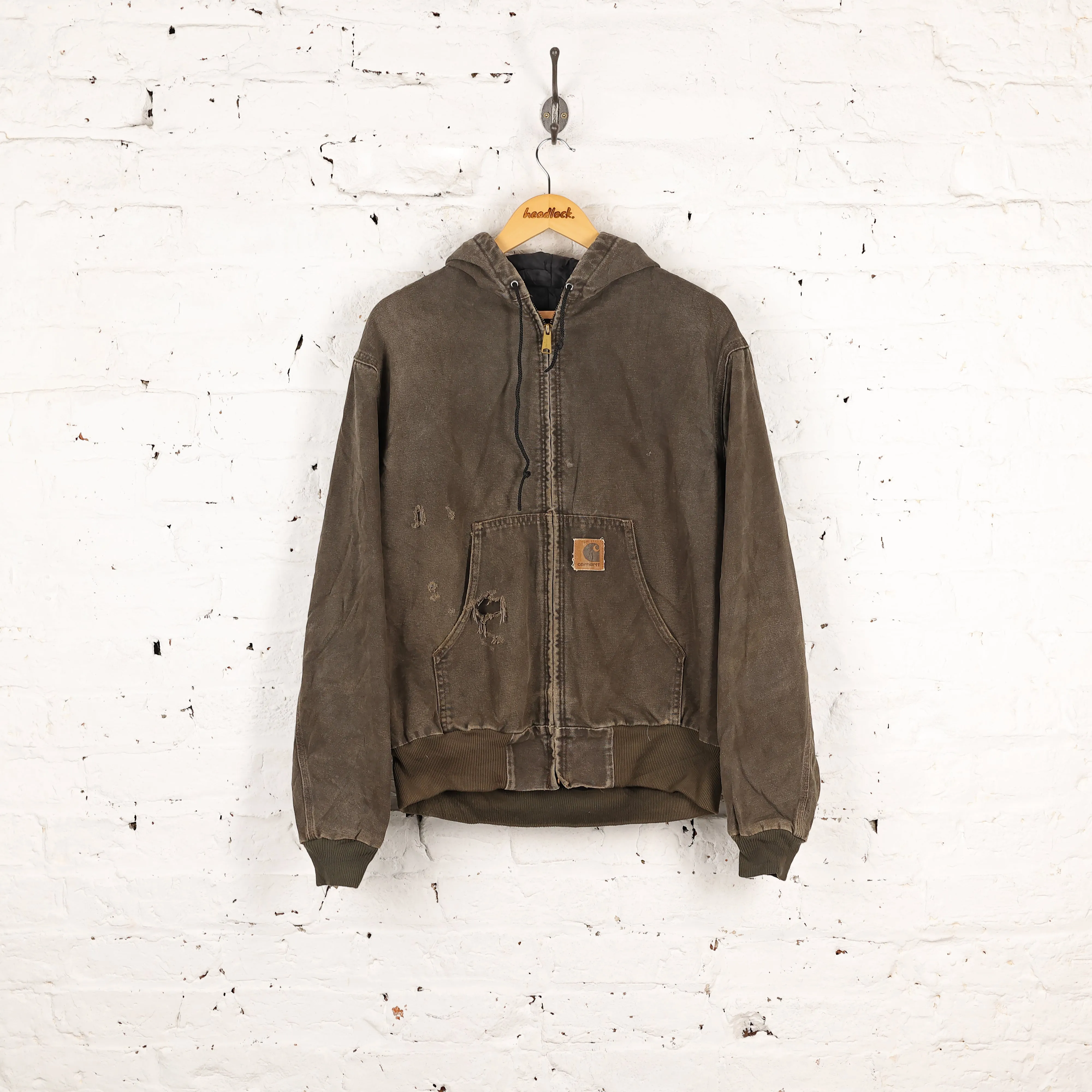 Carhartt Hooded Work Jacket - Brown - L