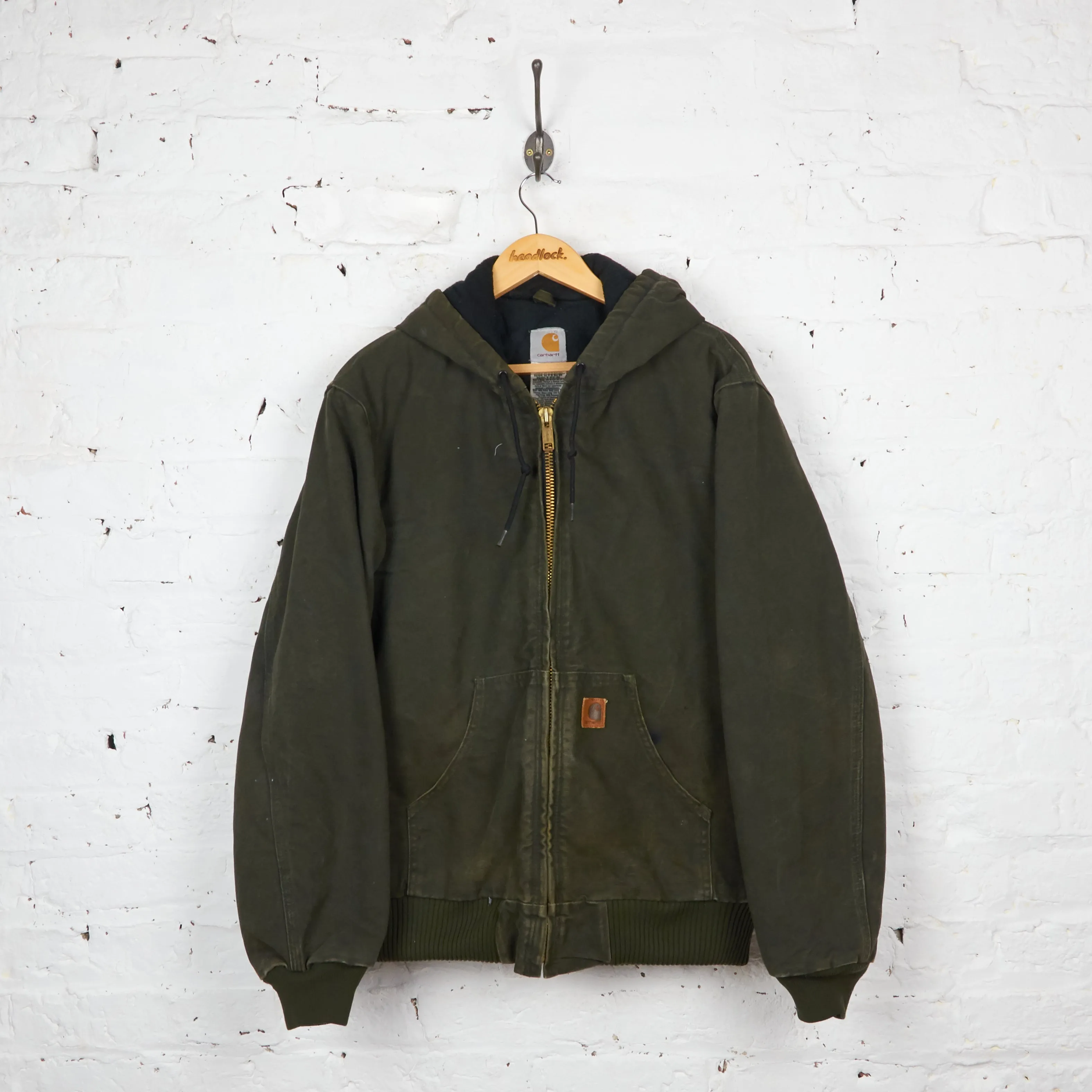 Carhartt Hooded Work Jacket - Green - M