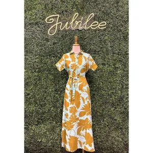 Carrie Turquoise & Olive Maxi Dress