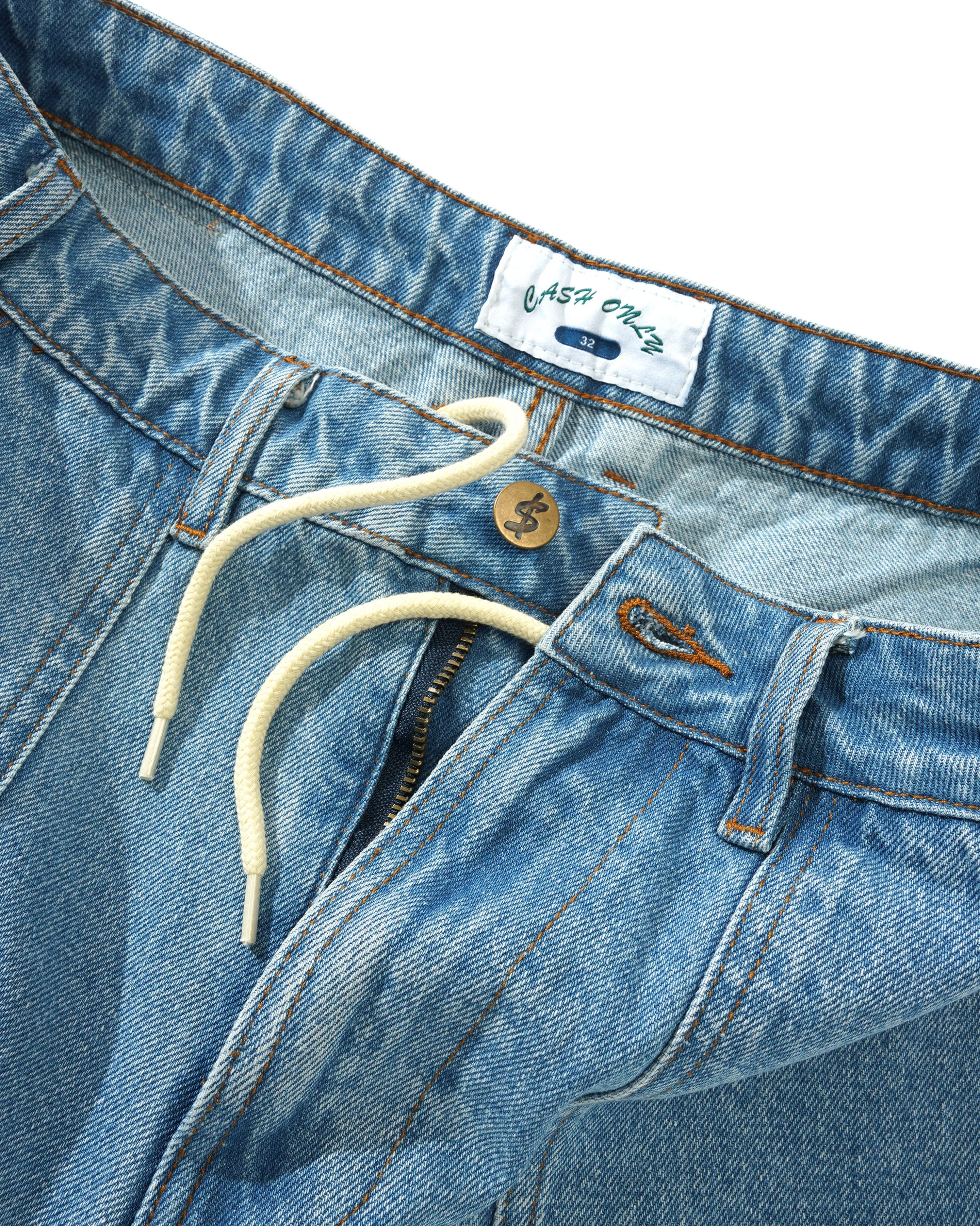 Cash Only - Crown Denim Shorts - Washed Indigo