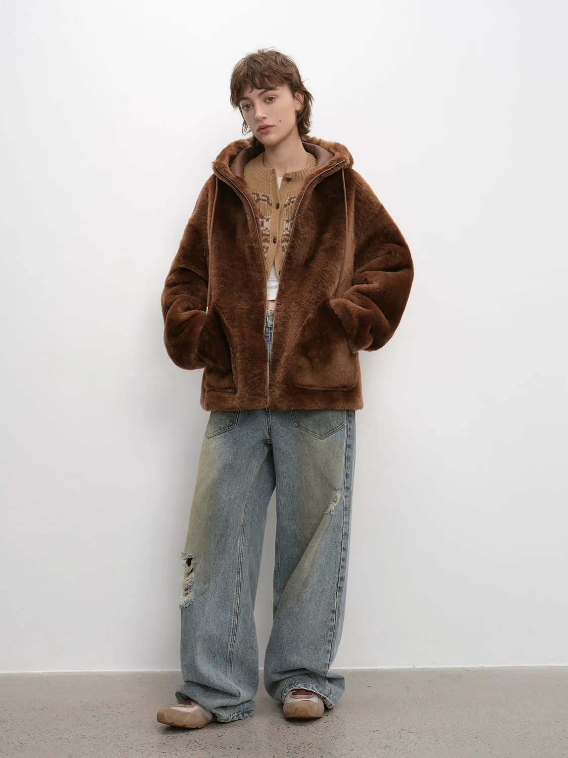 Casual Hooded Wool Coat