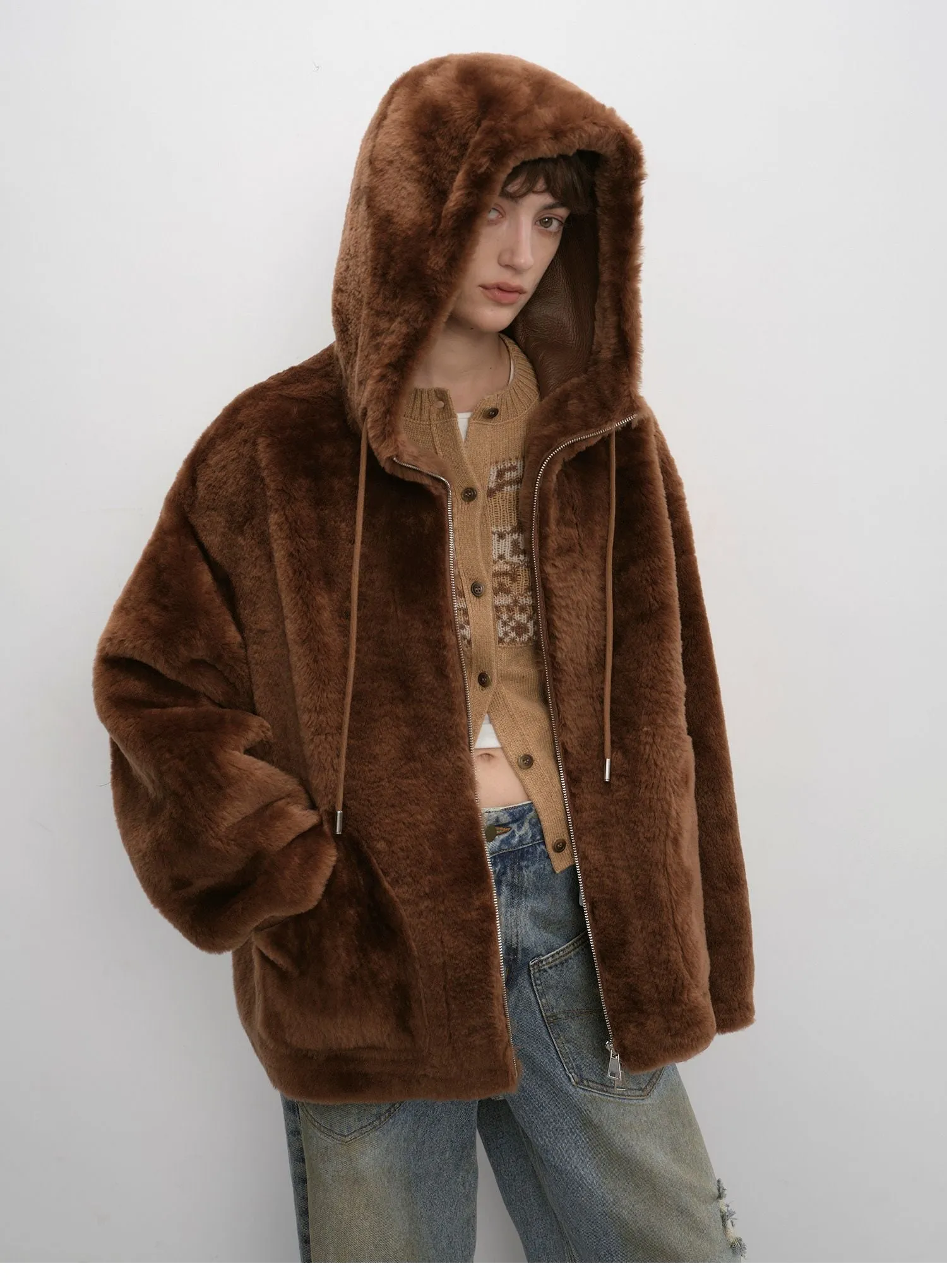 Casual Hooded Wool Coat
