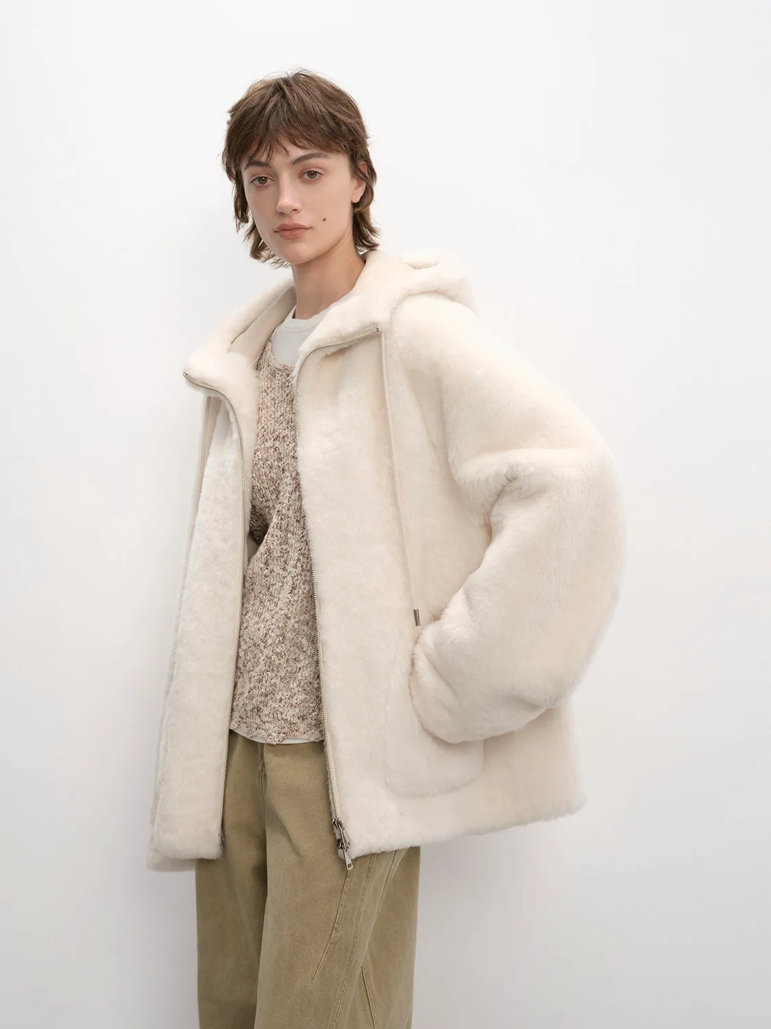 Casual Hooded Wool Coat