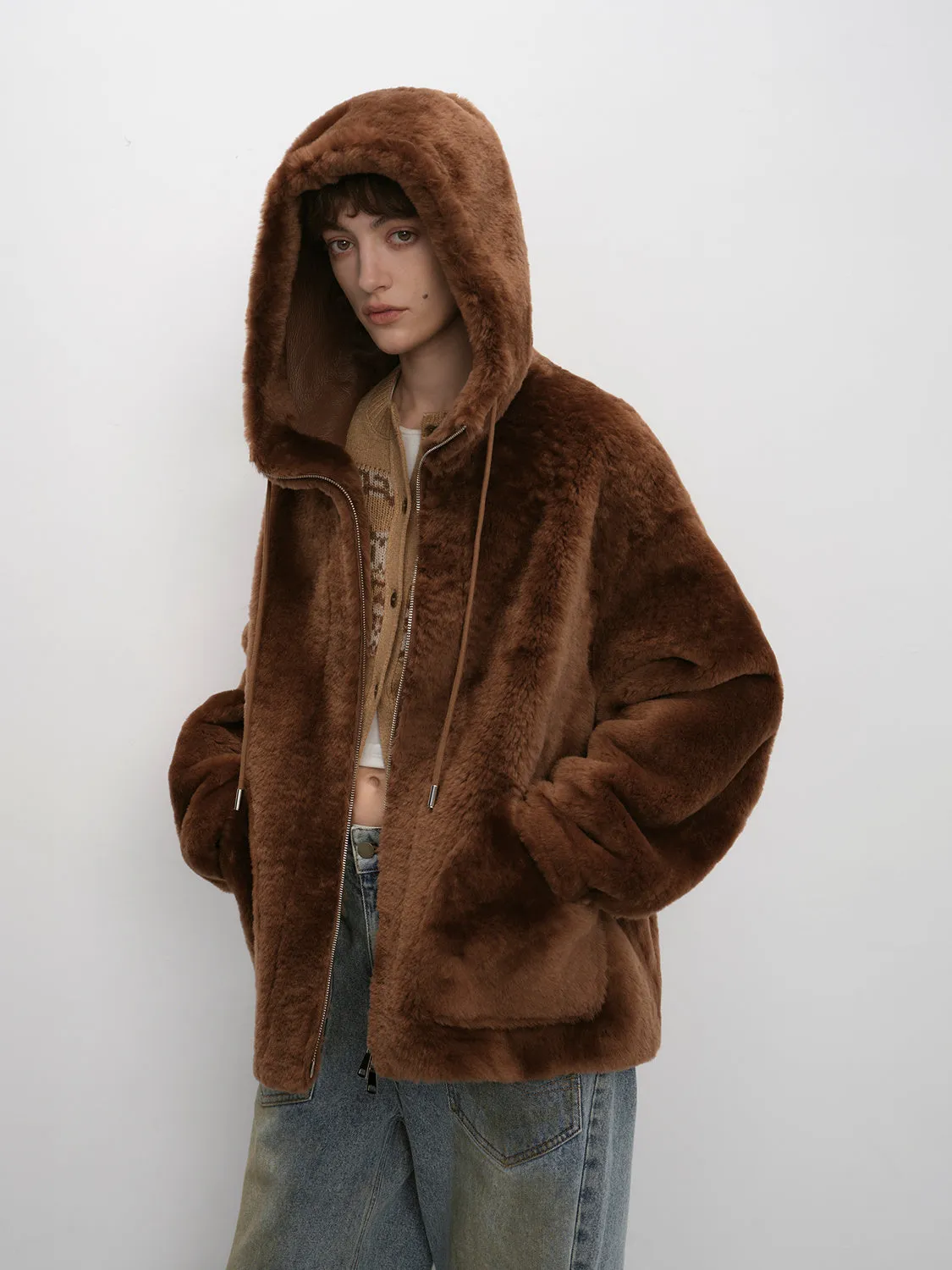 Casual Hooded Wool Coat