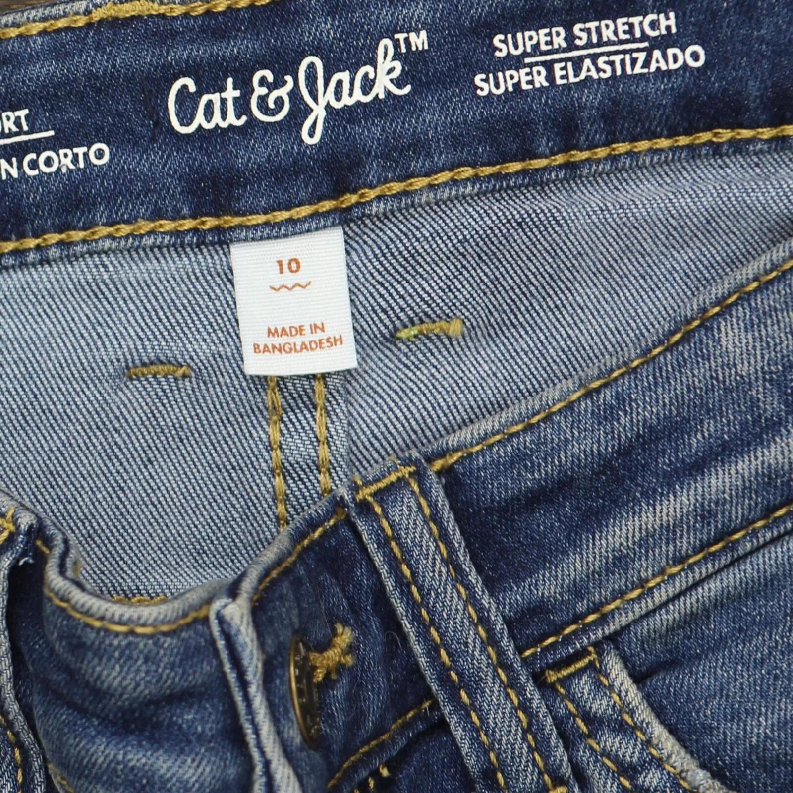 Cat & Jack Kids Boys Rolled Cuff Jean Shorts 1667fcb1689cbc Blue 10