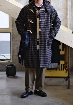 Checkered Wool Duffle Coat