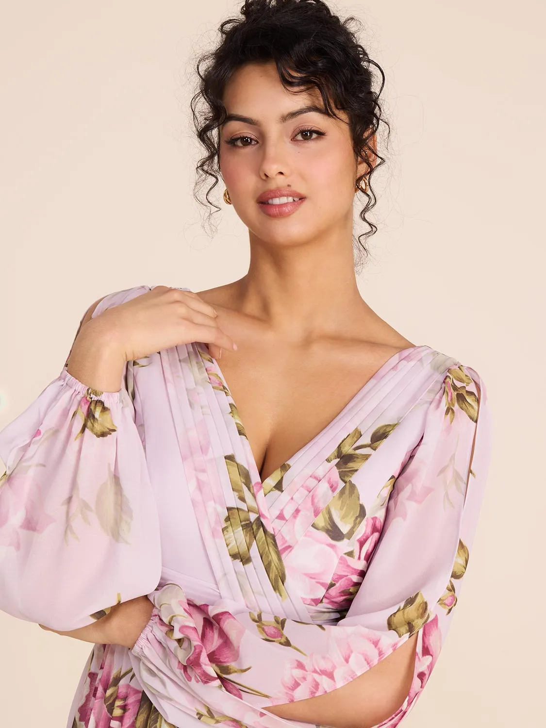 Chiffon Floral Gown
