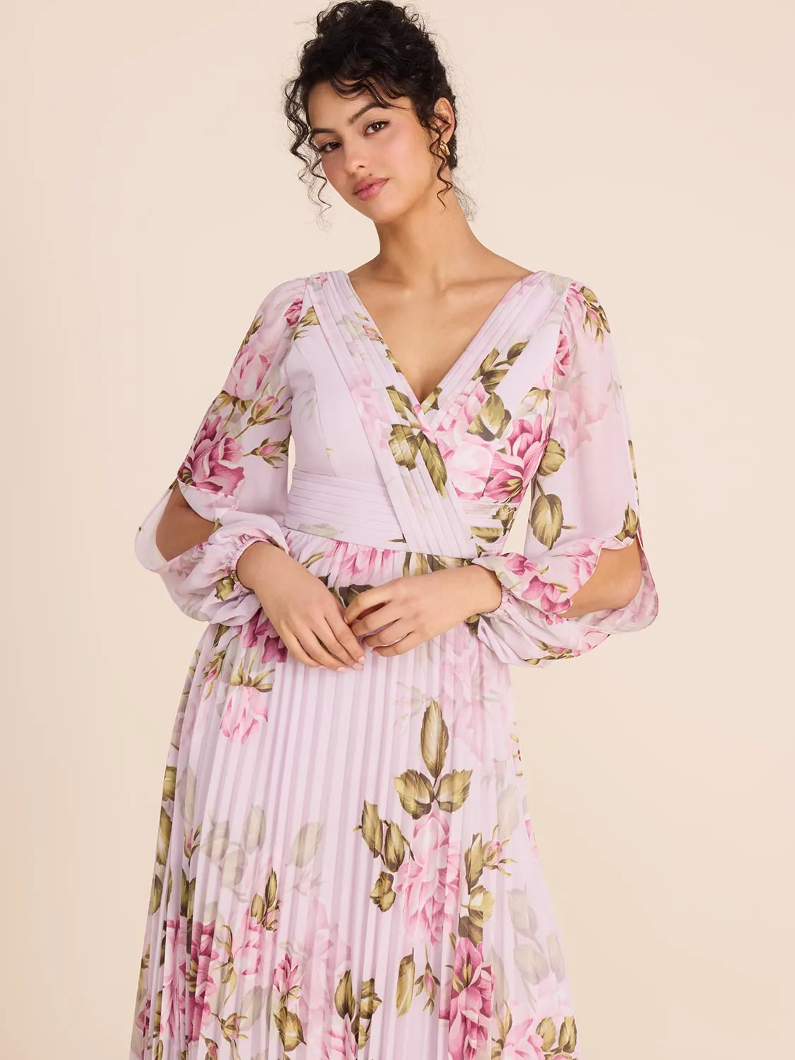 Chiffon Floral Gown