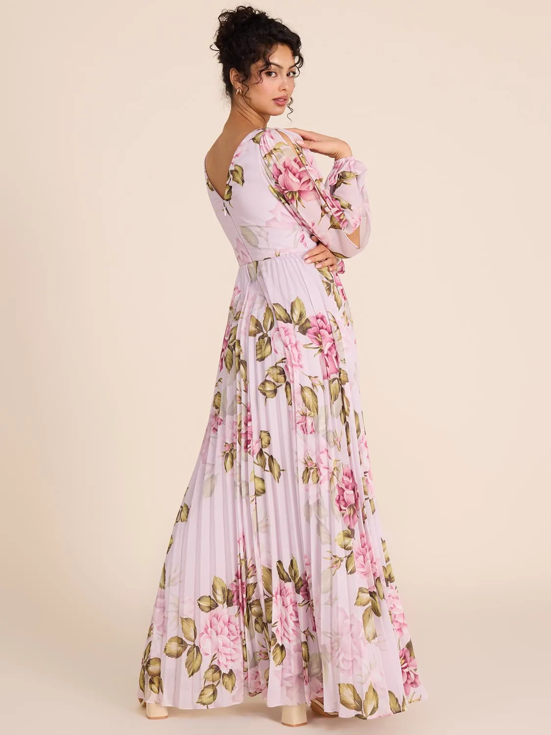Chiffon Floral Gown