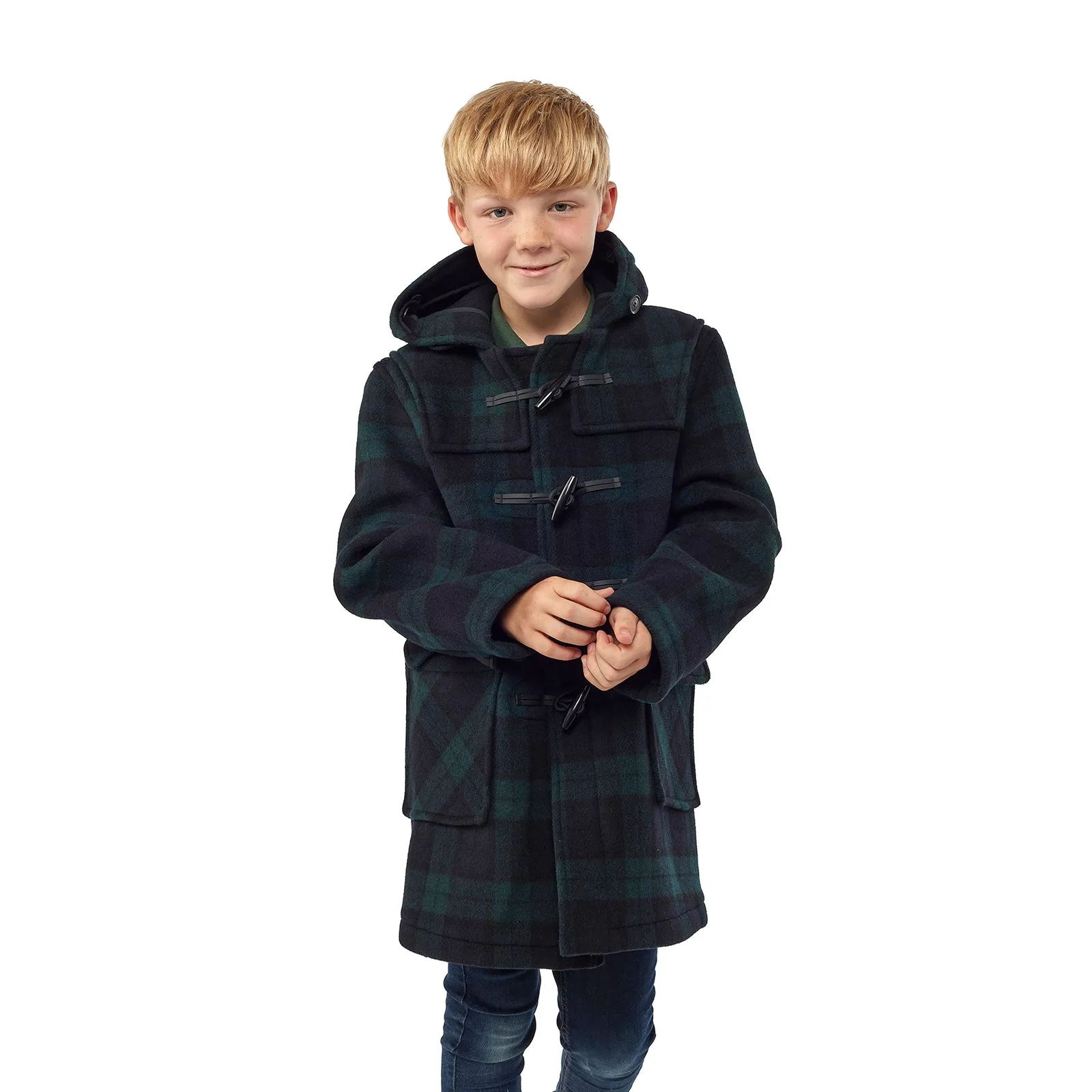 Children's Blackwatch Original Classic Fit Duffle Coat With Faux Horn Toggles
