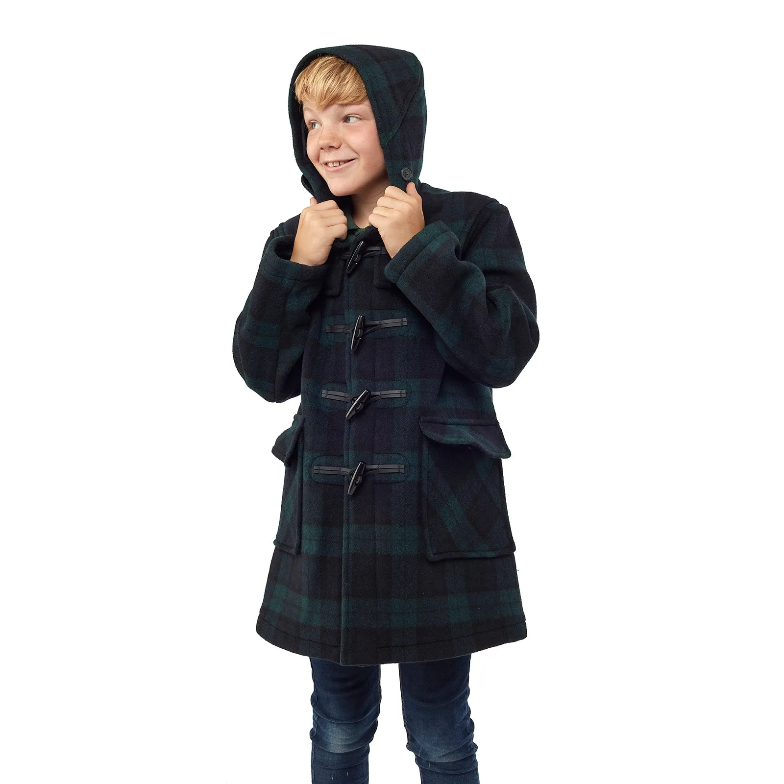 Children's Blackwatch Original Classic Fit Duffle Coat With Faux Horn Toggles