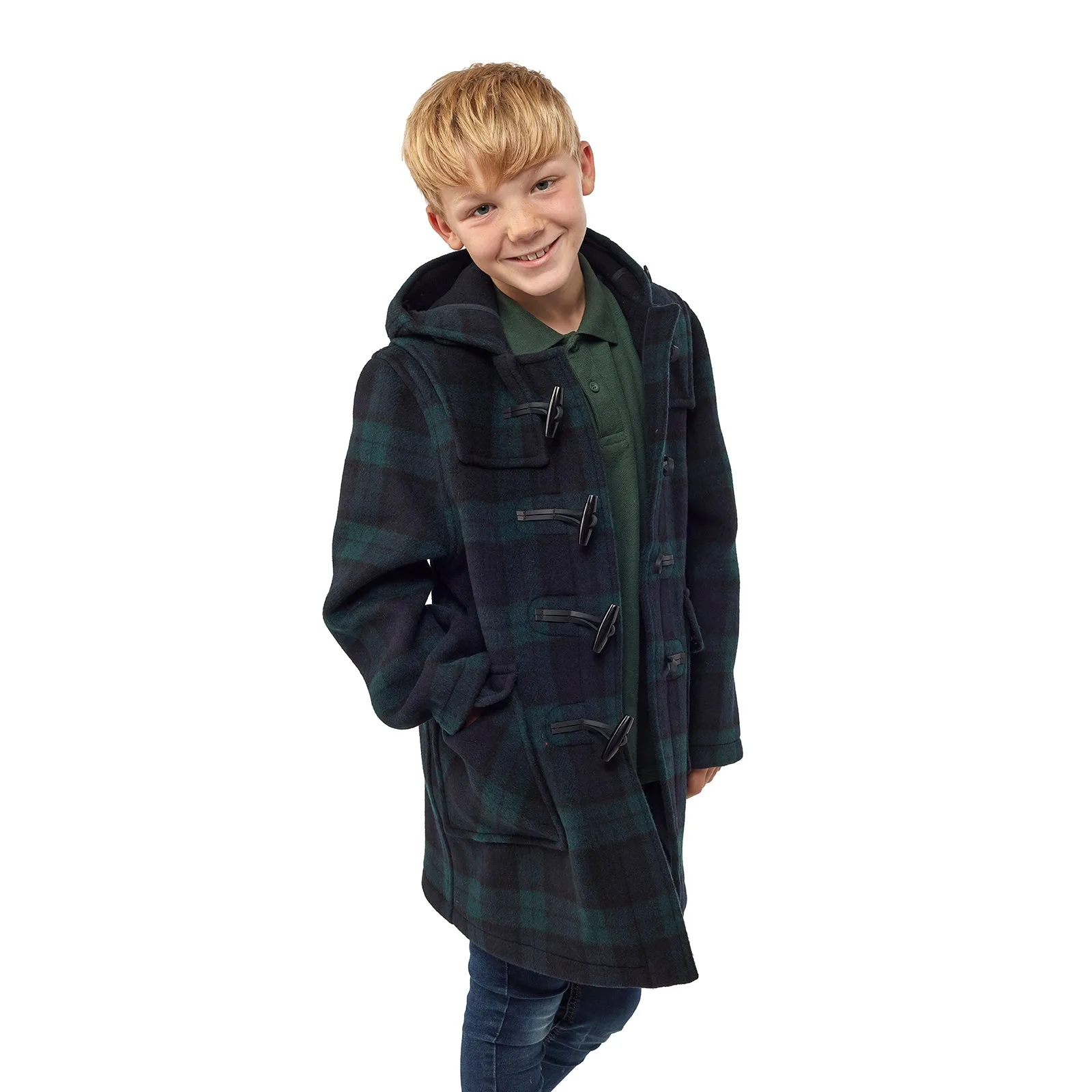 Children's Blackwatch Original Classic Fit Duffle Coat With Faux Horn Toggles