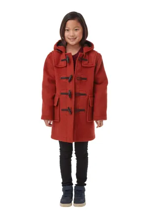 Children's Burnt Orange Original Classic Fit Duffle Coat With Faux Horn Toggles