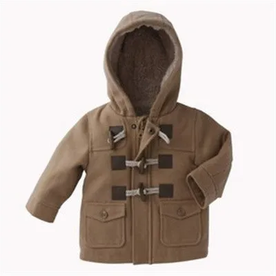 Children's Clothing Autumn Winter Boys Coats Boys Jackets Girls Outerwear Coat Kids Warm Wool Coat Baby Hooded Jacket