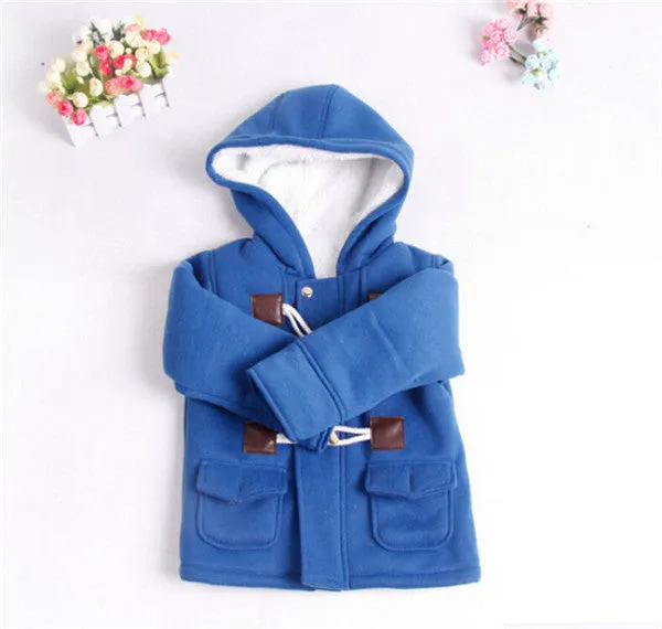 Children's Clothing Autumn Winter Boys Coats Boys Jackets Girls Outerwear Coat Kids Warm Wool Coat Baby Hooded Jacket