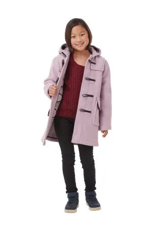 Children's Lilac Original Classic Fit Duffle Coat With Faux Horn Toggles