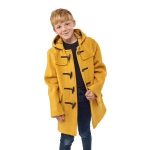 Children's Mustard Original Classic Fit Duffle Coat With Faux Horn Toggles