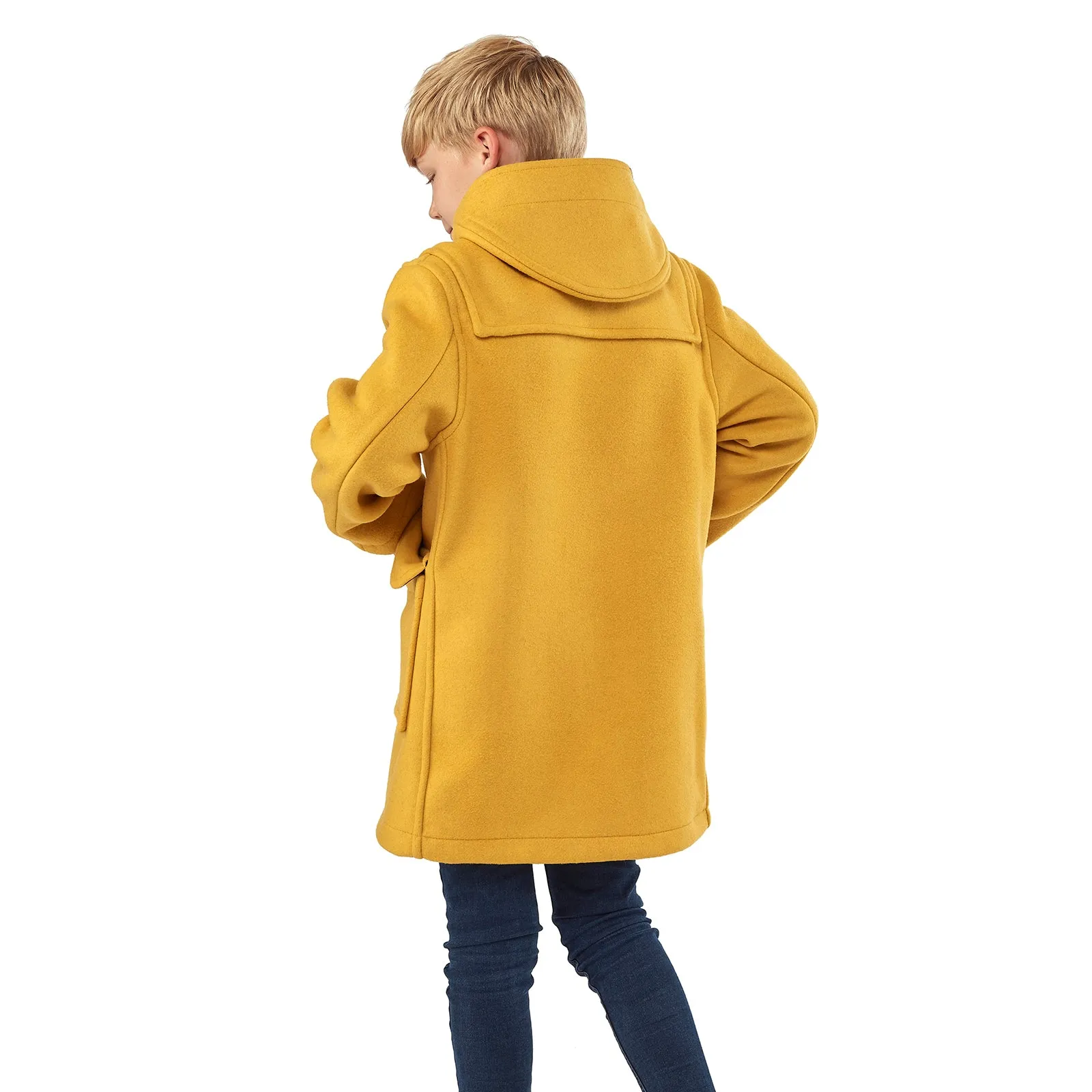 Children's Mustard Original Classic Fit Duffle Coat With Faux Horn Toggles